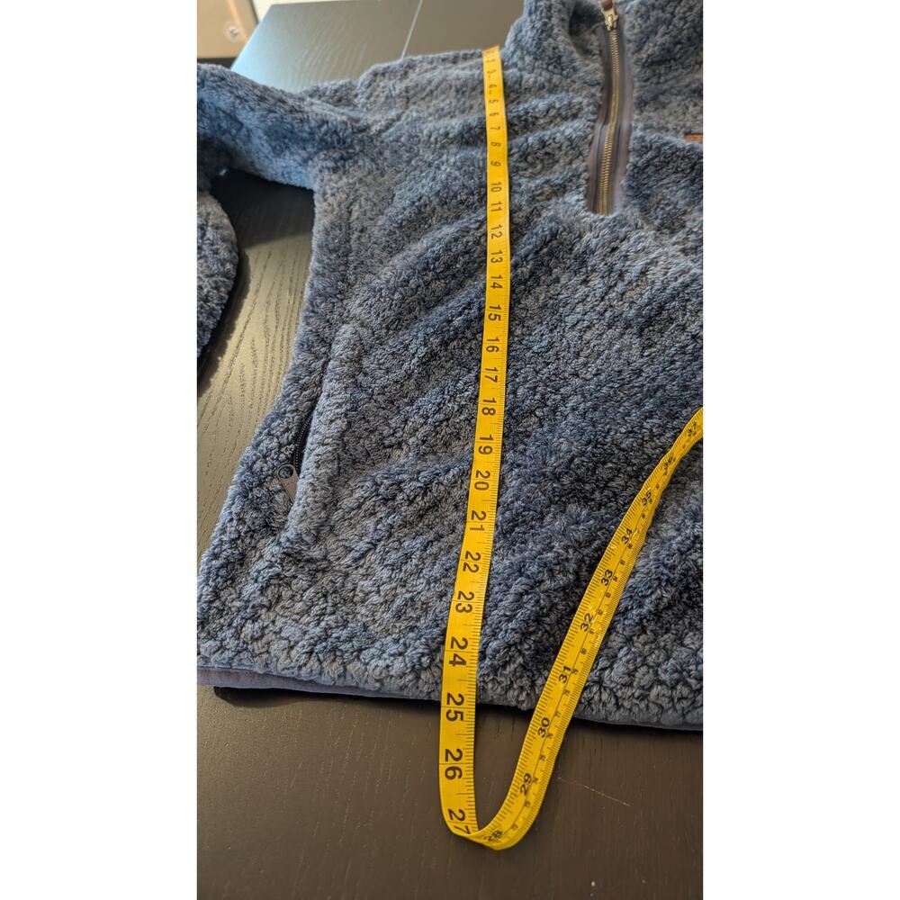Columbia Fireside Quarter Zip Sherpa Fleece Pullover Blue Small Cozy Teddy - Picture 5 of 7